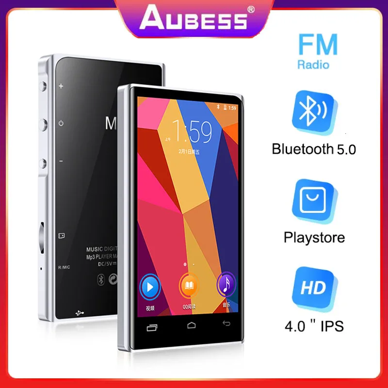 

Bluetooth-compatible 5.0 MP5 Player 2.0 Inch Full Touch Screen FM Radio Recording E-book MP4 Music Video Player Built-in Speaker