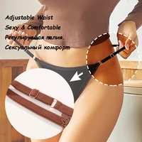 5 pièces/ensemble culottes en coton Sexy string sous-vêtements pour femmes t-back Lingerie Femme caleçons taille réglable string intimes 5