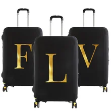 

Luggage Case Suitcase Protective Cover Letter Name Pattern Travel Accessories Elastic Luggage Dust Cover Apply To 18-28 Suitcase