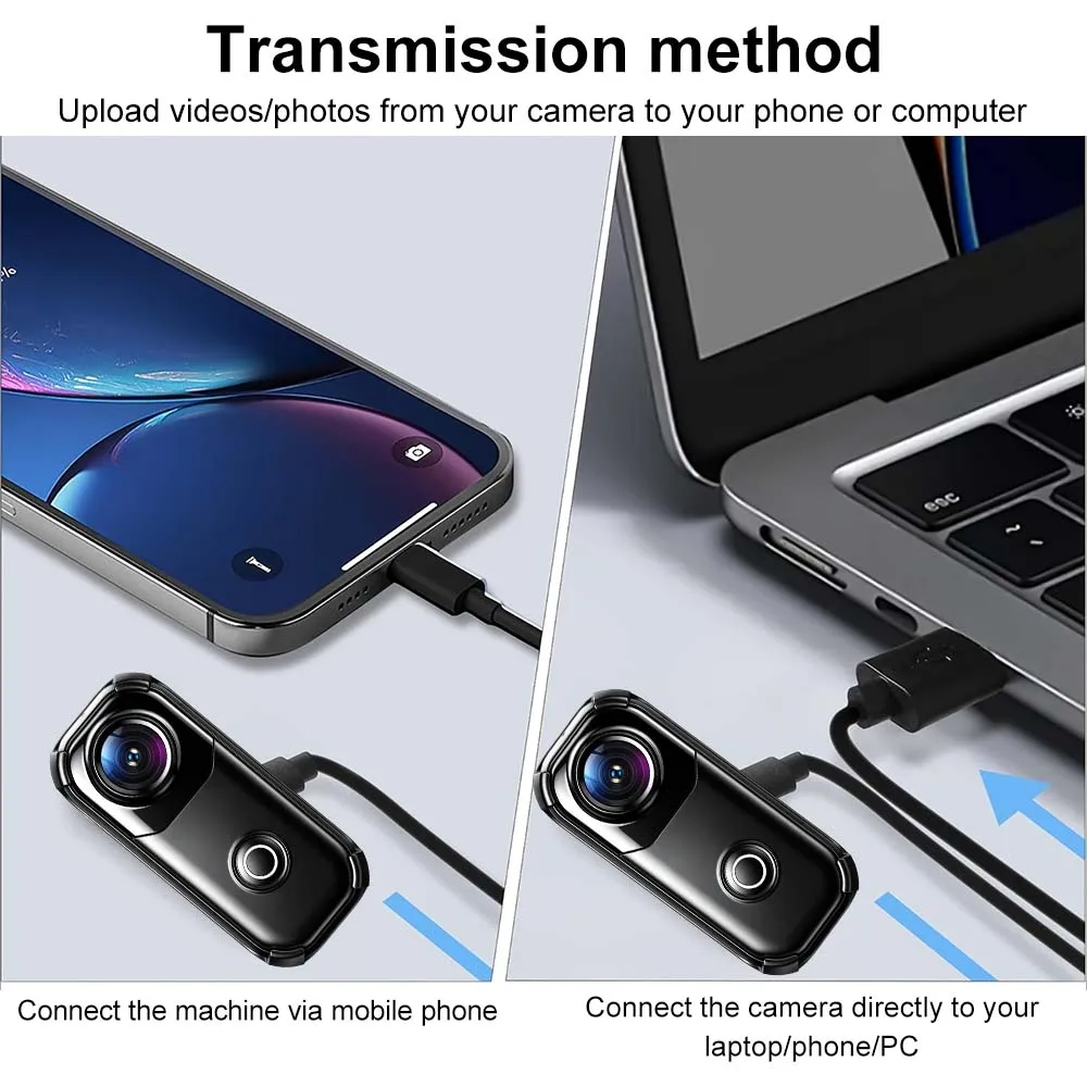4K WiFi 1080P 마그네틱 미니 액션 카메라 포켓 비디오 브이로그 캠 헬멧 오토바이 자전거 스포츠 홀더 마운트 레코더