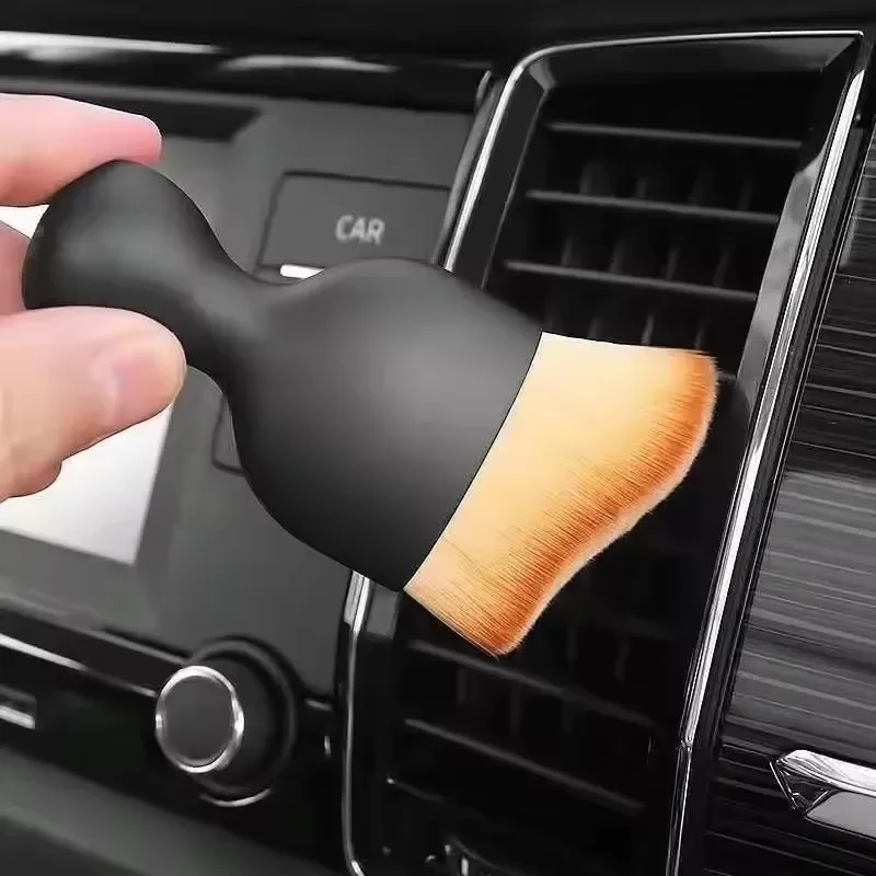 Car Air Vent Cleaning Soft Brush with Casing Car Interior Cleaning Tool Artificial Car Brush Car Crevice Dusting Car Detailing 2