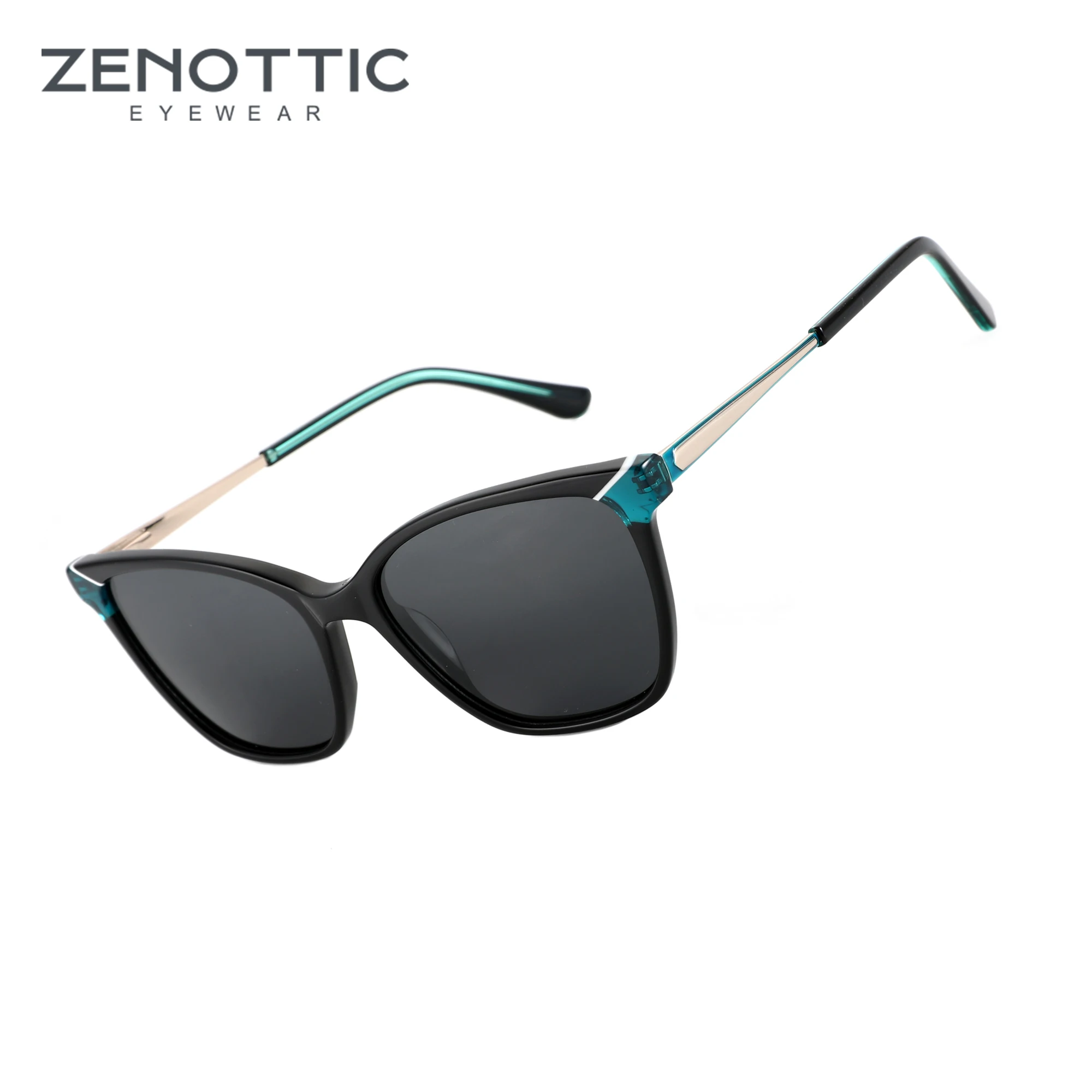 

ZENOTTIC 2024 Fashion Acetate Polarized Sunglasses for Women Retro Square Shades UV Protection Ladies Cateye Sun Glasses YD1156