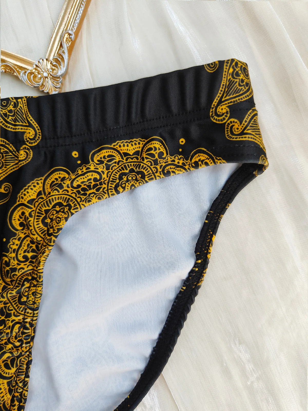 Herren Bikini Sexy Bademode Totem Badehose Schwimmshorts Strandshorts mit Bulge-Pouch Badeanzug – Detail 17