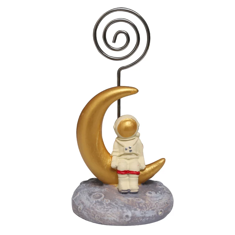 

Astronaut business card clip, message note clip, photo photo clip, postcard clip, vertical lovely desktop ornament