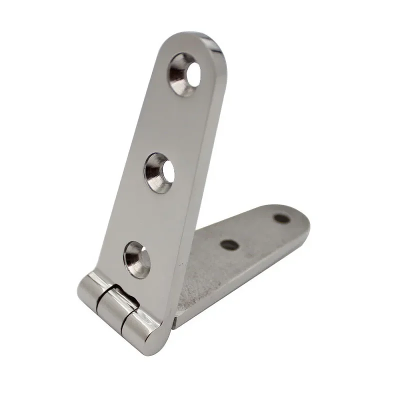 316 Stainless Steel Marine Boat Deck Cast Long Strap Hinge 2pcs / 4Pcs 28x152mm 6 Holes Mirror Polish Hardware Cast Door