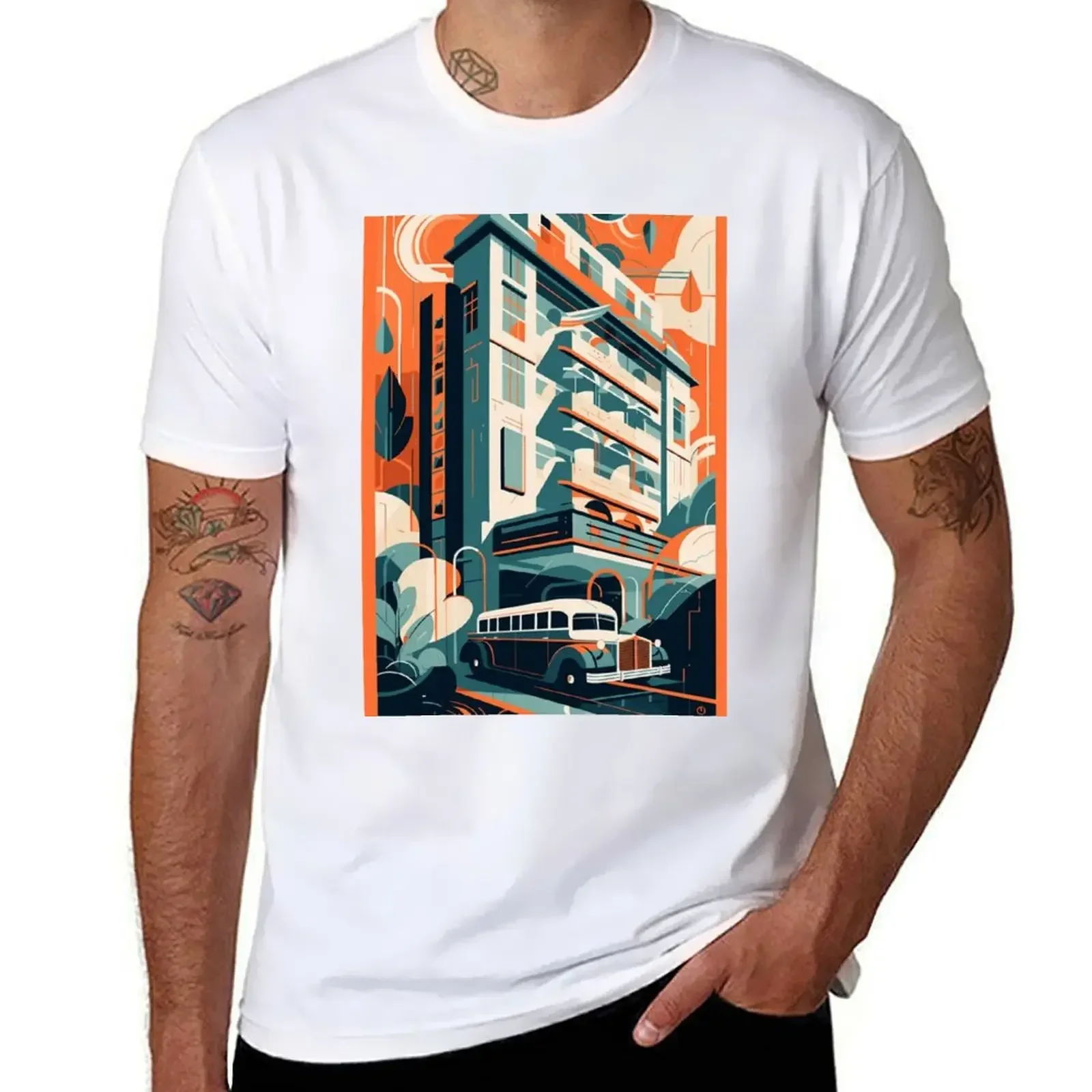 

City travel T-shirt customs design your own anime mens white t shirts