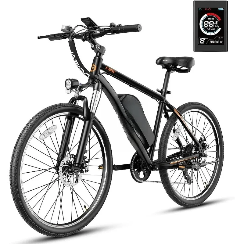 Great deal.EB5 Electric Bike for Adults with Peak 500W Brushless Motor, 40Miles 20MPH Commuting Electric Mountain Bike with 360W 1
