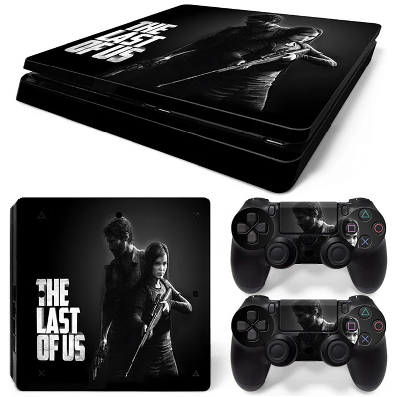 LAST OF US PS4 Slim Skin Sticker Decal Cover for ps4 slim Console and 2 Controllers skin Vinyl slim sticker Decal 