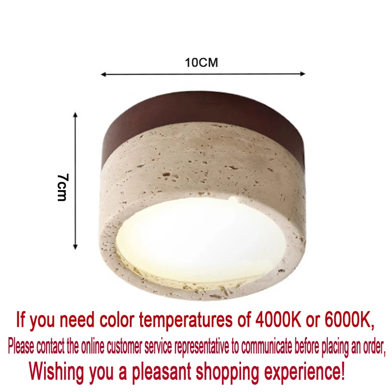 Wabi Sabi Stone LED Ceiling Light Brown view 1