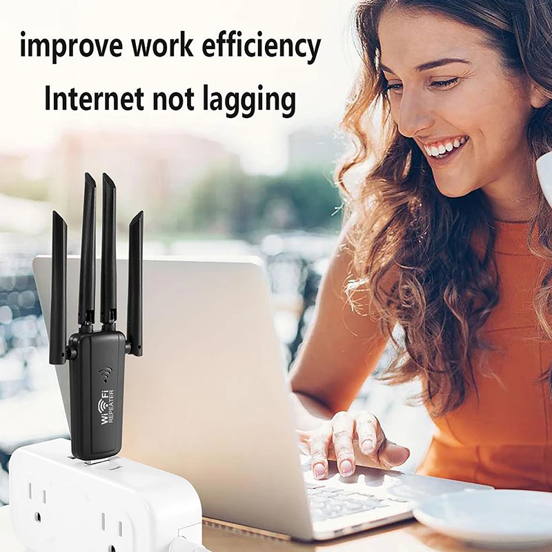 2.4G 300Mbps 무선 USB WiFi 리피터(4개 안테나 포함) 장거리 Wi-Fi 신호 확장기 고속 카드 수신기