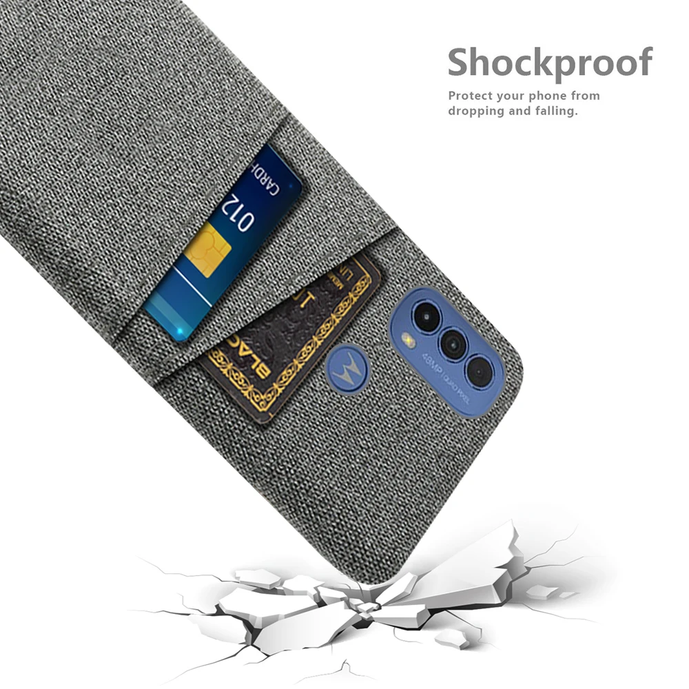 Per Moto E40 E30 E20 Capa Coque Per Motoe40 E 20 Funda Per Motorola Moto E40 Custodia E20 Dual Card Tessuto Panno Business Cover
