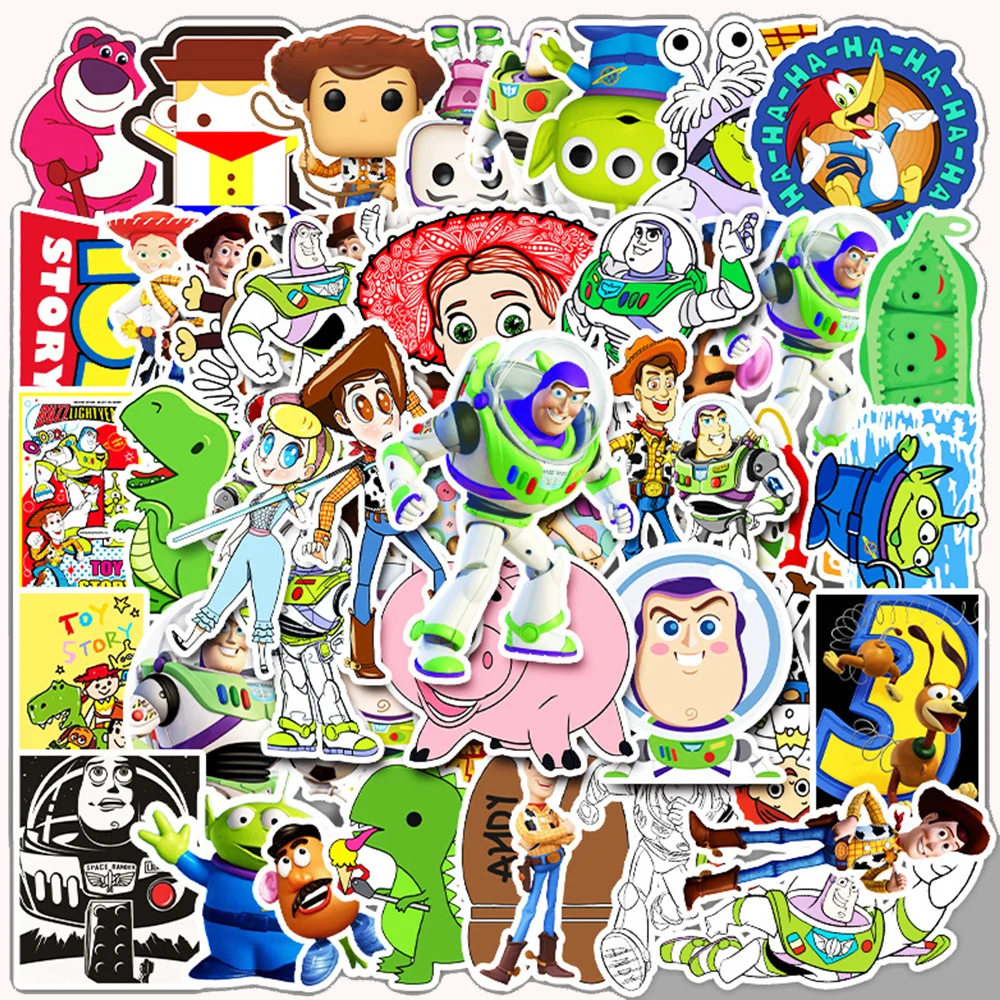 

10/30/53pcs Kawaii Disney Anime Toy Story Stickers Cute Cartoon Graffiti Sticker Toy Decals for Phone Case Skateboard Stationery