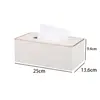 1 Pcs PU Leather Tissue Box, Multi-purpose Rectangular Large Capacity Tissue Box Cover for Bathroom, Living Room, Home Office 5