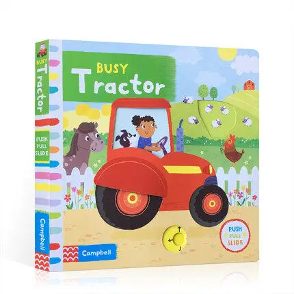 

MiluMilu Original Popular Education Books Books: Tractor Busy Farm Home Board Colouring English Activity Story Book