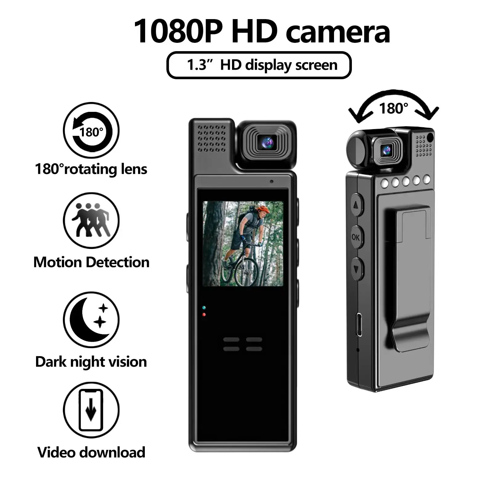 1080P Sports Mini Camera BodyCam Night Vision