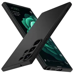 Matte Silicone Antifall & Antislip Soft Case Cover for S22 (Black)