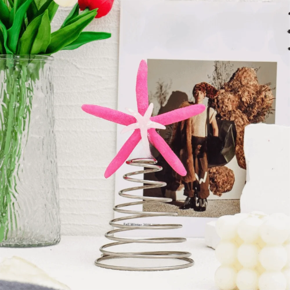 Iron Festive Starfish Decor Collectible Display Star Treetop Decorations Crafts Classic Design Starfish Treetop Ornament