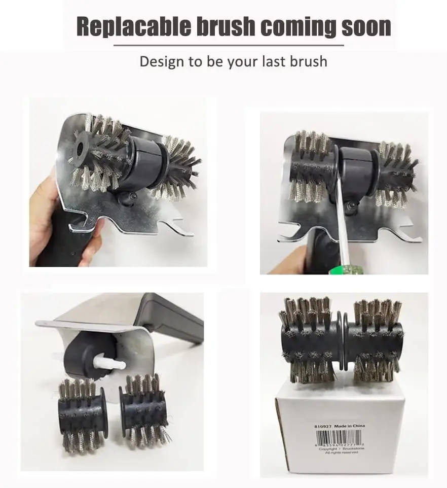 Motered BBQ brush with powerful steam cleaning power grill brush electric