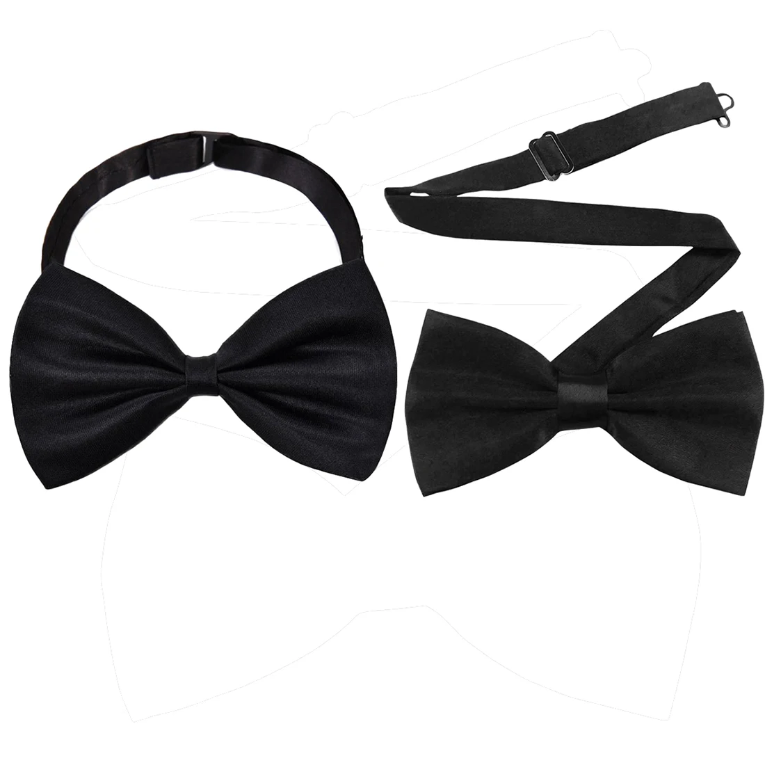 1/2PCS Pre-tied Bow Ties for Men Satin Formal Adjustable Neck Bowtie for Wedding Party Tuxedo Bowties Adjustable Bowties