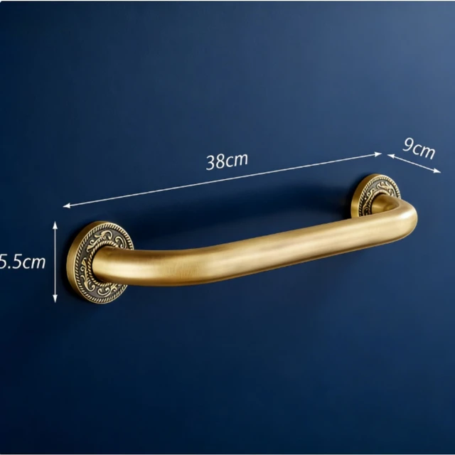 ที่จับทองเหลืองสำหรับห้องน้ำ ที่วางแขนกันลื่นสำหรับอ่างอาบน้ำ 1
