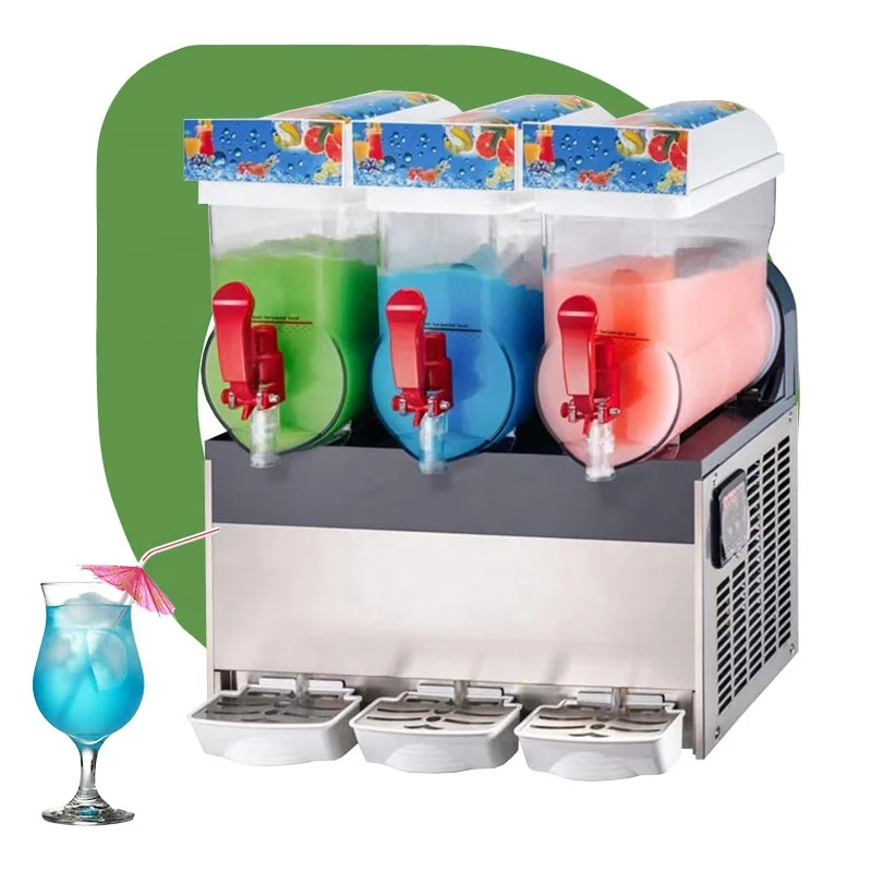 Commercial Slushy Machine, 3LX2 Tank Slush Drink Maker, 340W