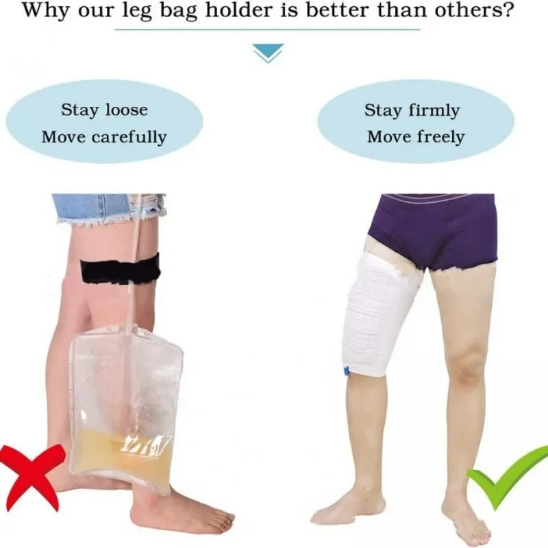 1 Pcs Elastic Urine Bag Bind Leg Holder Walkable Drainage Strap Medical Breathable Comfort Sleeve Urinary Incontinence Supplies images - 6