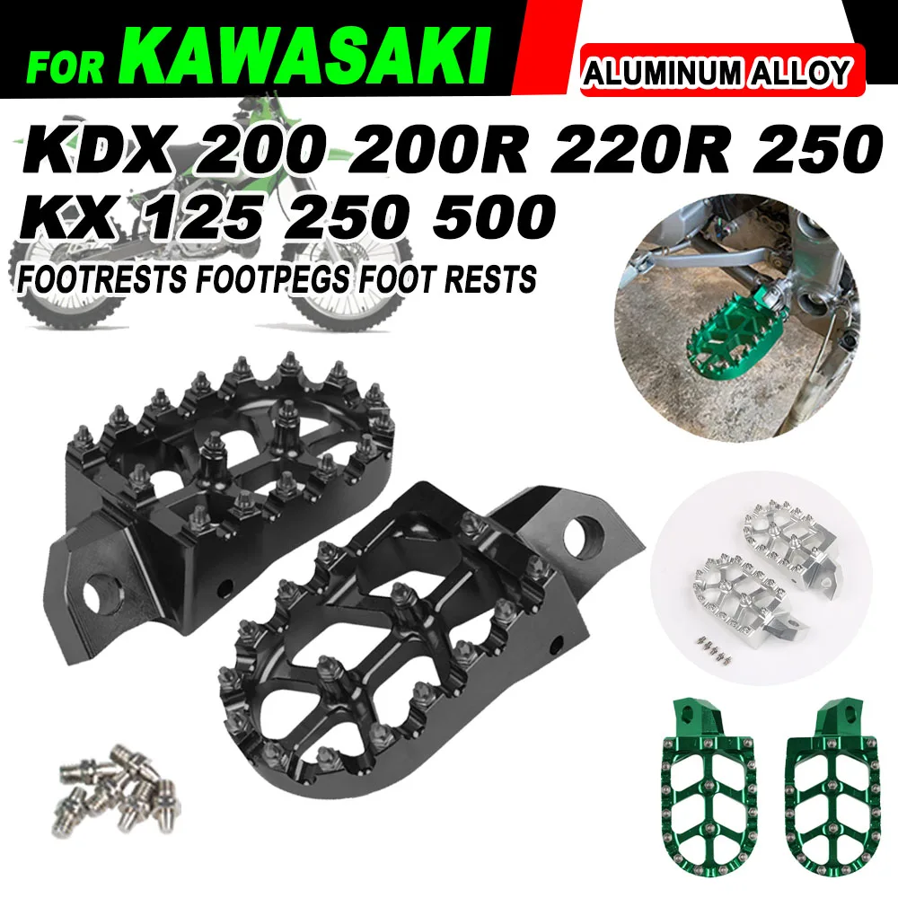 MotorcycleFootPegsFootpegPedalsFootRestForKAWASAKIKDX200KDX220KDX250KX125KX250KX500
