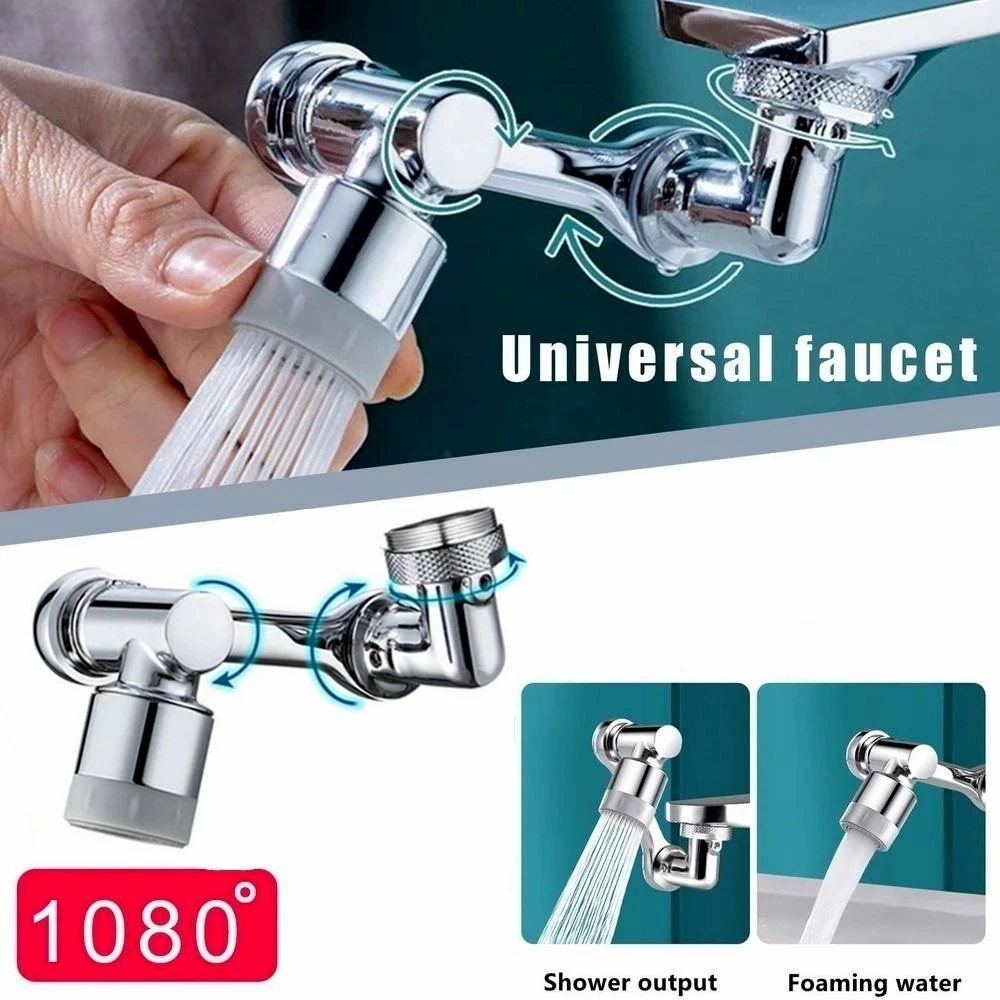 Universal 1080° Rotation Extender Faucet Aerator Copper Tap Splash