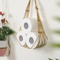 Natural Toilet Paper Holder, Roll Storage, Paper Towel Holders, Book Organizer, Bathroom Accessories, Kitchen Basket 3