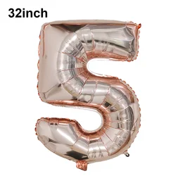 Large 32 - Inch Multicolor Number 9 Balloon - As picture shows (Medium Azure)