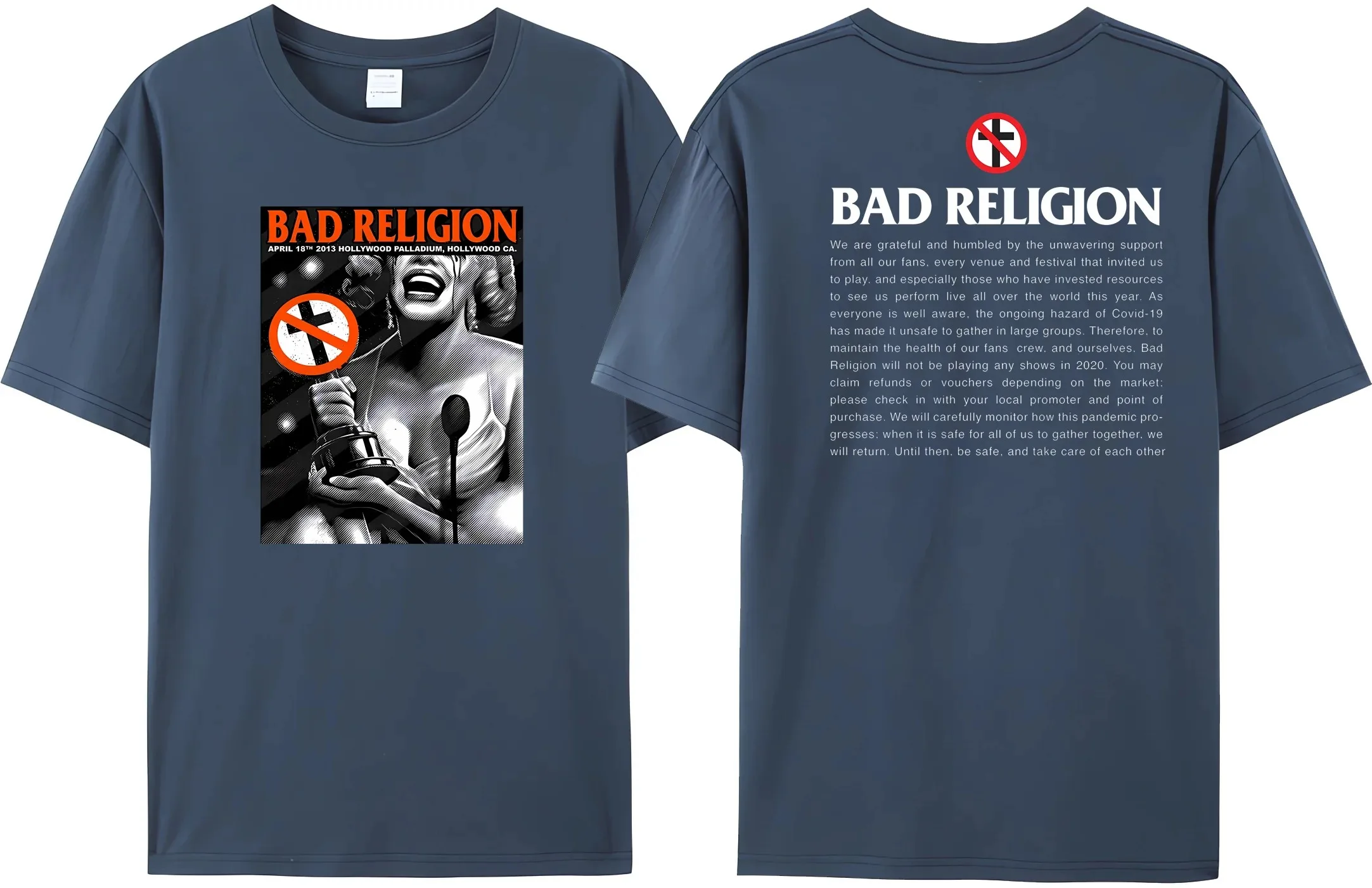NEW Bad Religion T Shirt Men Women Summer Cotton Short Sleeve Bad Nun Reversible Print Streetwear Fashion Tee