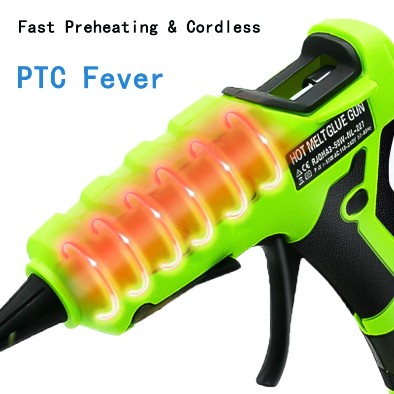 NL227C Wireless Lithium Battery Hot Melt Glue Gun For Makita BL1830 For Milwaukee M18 Black Decker Dewalt DCB183 DCB609