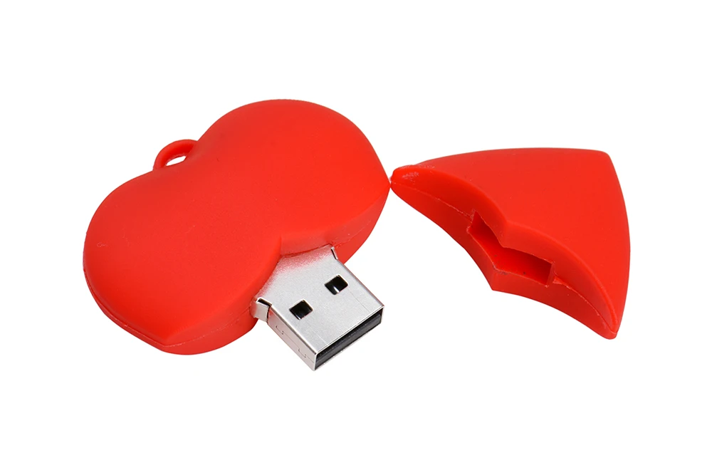 Cartoon Red love Flash Drive 64 GB Pen Drive USB 2.0 Memory Stick 32 GB Portachiavi regalo U Disk Regali di nozze 16 GB 8 GB 4 GB_voghion.com