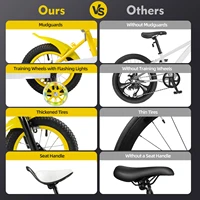Vélo pour enfants de 12 pouces avec lumières clignotantes Charge maximale Vélo de 176 livres pour 2,62 à 3,11 pieds de hauteur et à moins de 110 livres pour enfants 6