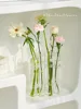 Creative Simple Clear Glass Vase Tubes Set Hanging Flower Arrangement Holder Transparent  Plant Container Home Room Decoration 5
