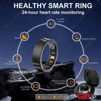 2026 New Smart Ring Premium Smart Ring Waterproof Heart Rate Remote Control Multiple Sports Modes Sleep Health Fitness Thin Ring 1