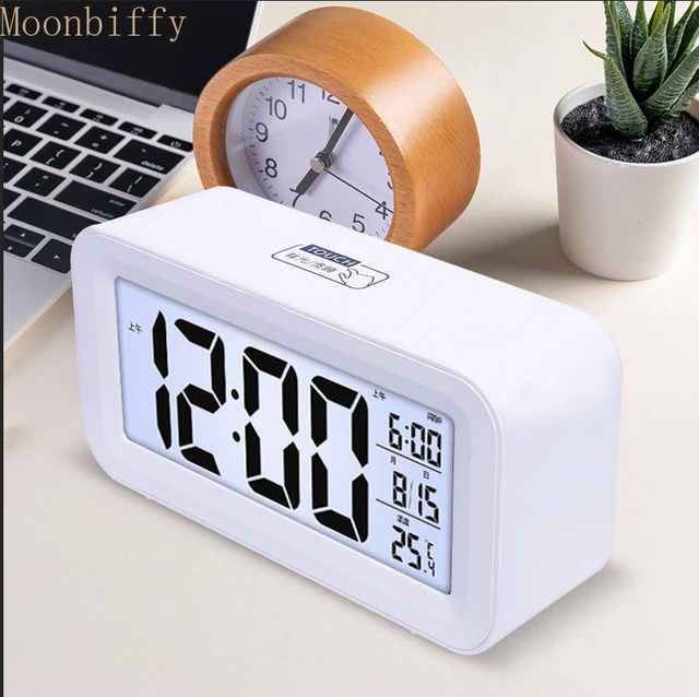 Horloge électronique Simple pour étudiant, petit réveil, pour bureau,  salon, enfants, Snooze, se lever la tête, nouveauté - AliExpress