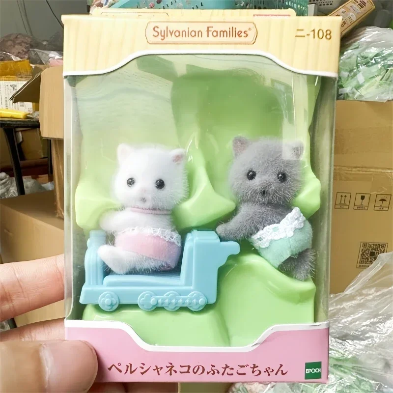 Hot Sylvanian Family Collection Gatto Persiano Twin Baby Girl Baby Cute Doll Decoratio Festival Gifts Loving So Cute