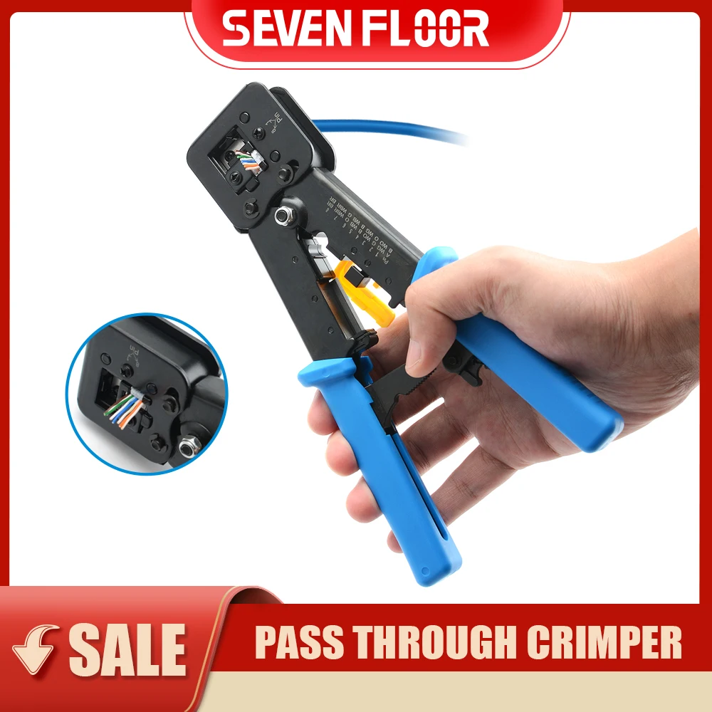 Network Crimper RJ45 crimper hand tools pliers RJ12 cat5 cat6 8p8c Cable Stripper pressing clamp tongs clip multi function