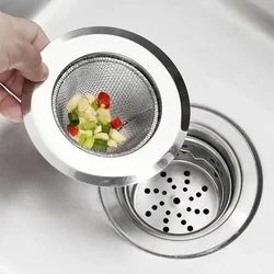 Stainless Steel Kitchen Sink Anti - Clog Hair Strainer (Silver G766A)