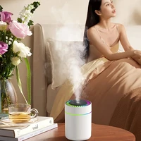 Mini humidificateur d'air électrique USB, diffuseur d'arôme, purificateur d'huile essentielle avec lumières et générateur de brume pour voiture, maison, chambre à coucher 3