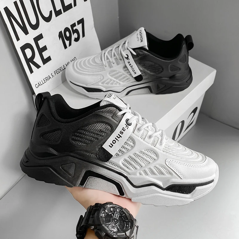 

Fashion All Season Sneakers Breathable Mesh Shoes for Men Lightweight Casual Running Shoes Plus Size Anti-slip Footwear