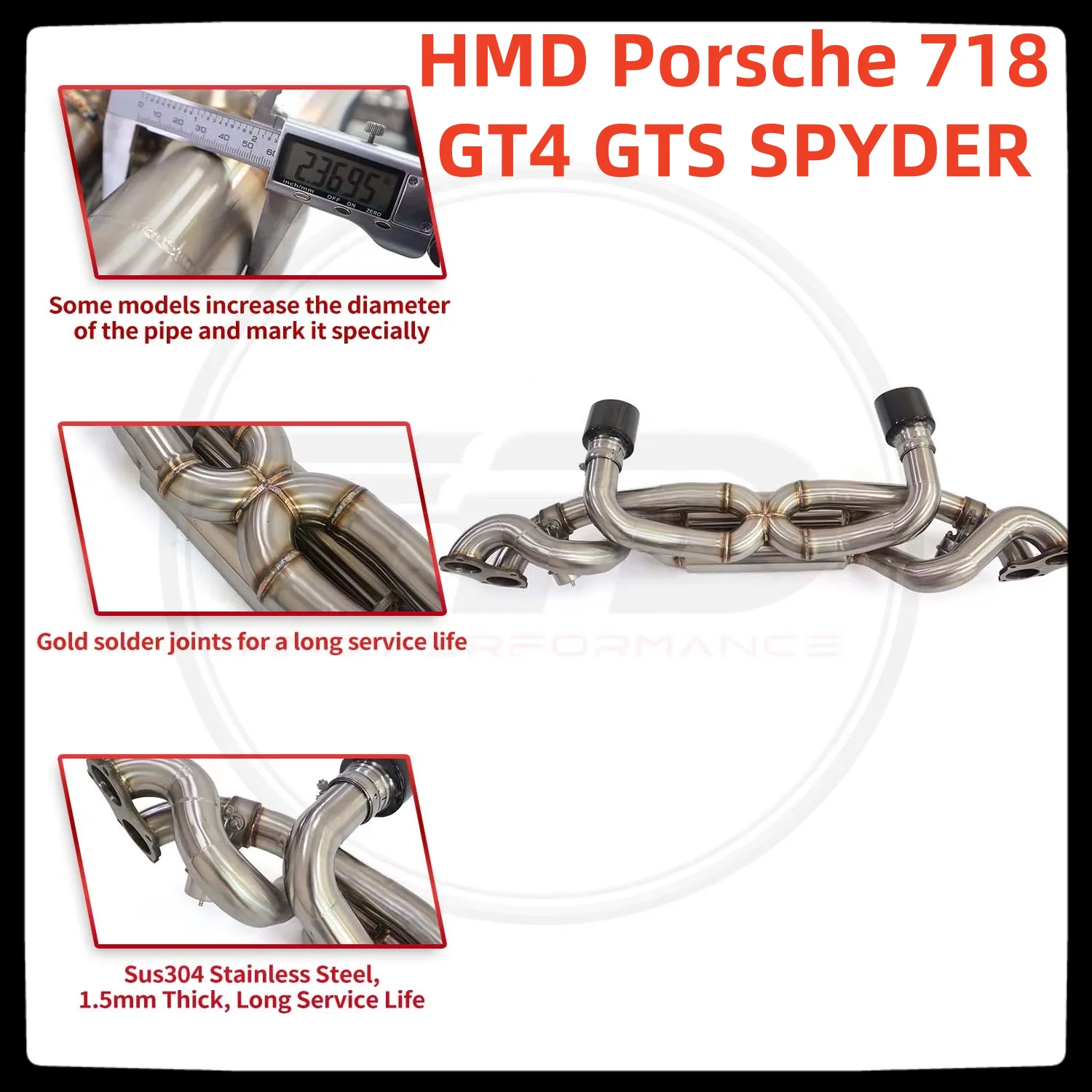 HMD-ステンレス鋼エキゾーストシステム,バルブ付きスパイダーマフラー