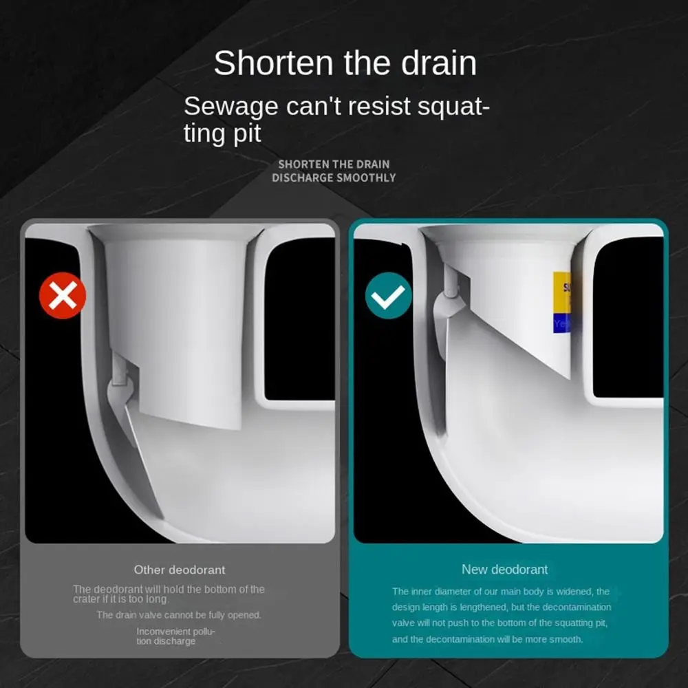 Description Picture 4 of itemPlastic Squatting Pan Anti-smell Plug Deodorize white Squatting Pit Smell Stopper Prevent Sewage Overflow Anti-Odor