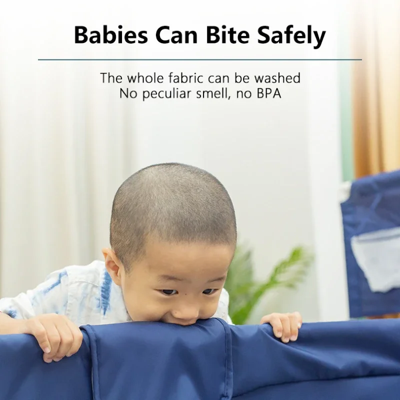 IMBABY Baby Pool 3-6Y Play Pen Playpen For Baby Safety Door Kid Safety Barrier Child Ocean Rectangular Pattern