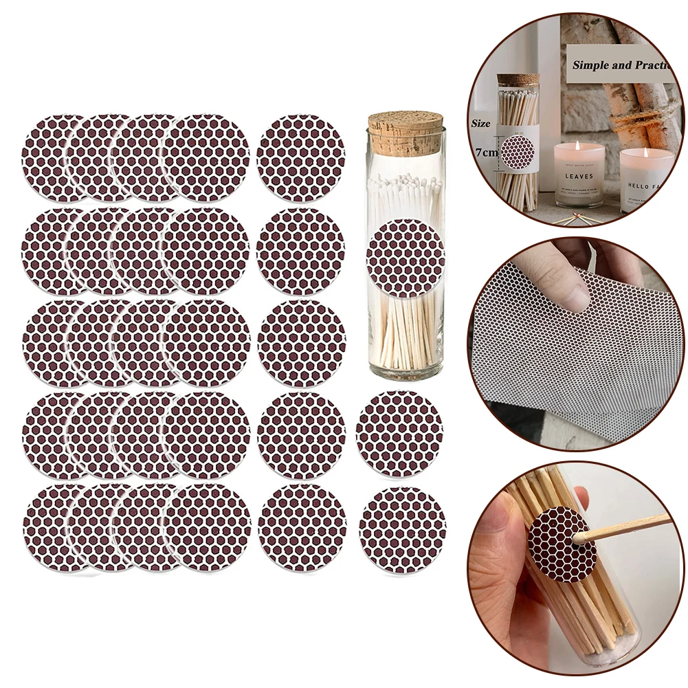 Matchstick Strikers Fire Paper Matchstick Striker Accessories Handmade Round Sticker Strip