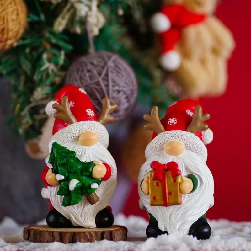

Christmas Creative Old Man Deer Rudolph Doll Resin Crafts Decorative Ornaments