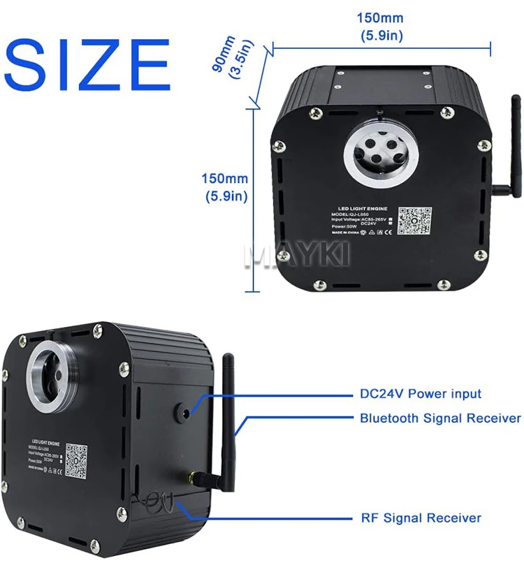 Description Picture 5 of item50W RGBW twinkle effect phone APP control led fiber optic light source