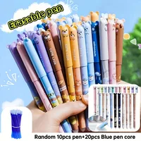 30Pcs Erasable Gel Pen Set 10 Pens 20 Refills 0.5mm Blue Ink with Eraser for School Office Writing Note Taking Gift 6