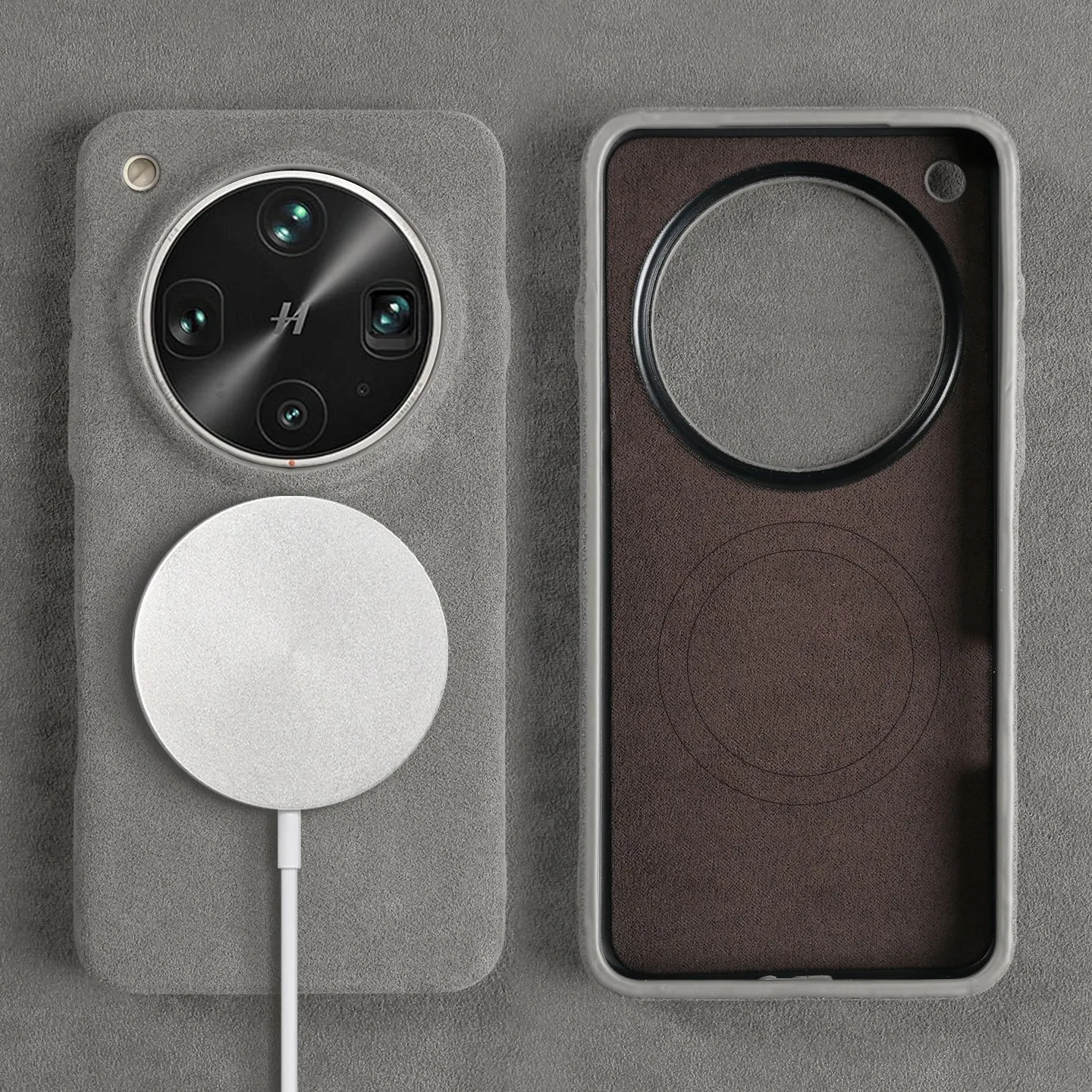 Premium Full Coverage Magnetic Case with Alcantara and Magsafe Compatibility - Supercar Suede Finish